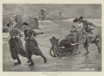 Towing My Lady Home (litho) tekijältä Gordon Frederick (after) Browne
