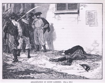 Kreivi Lambergin salamurha 1849 AD tekijältä Gordon Frederick Browne