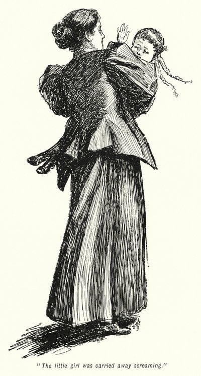 Kuvitus E Nesbitin tarinaan aarteenetsijöistä (litho) tekijältä Gordon Frederick Browne