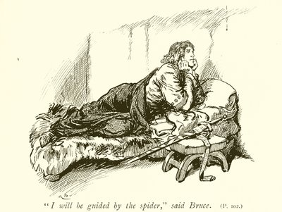 Robert Bruce ja hämähäkki tekijältä Gordon Frederick Browne