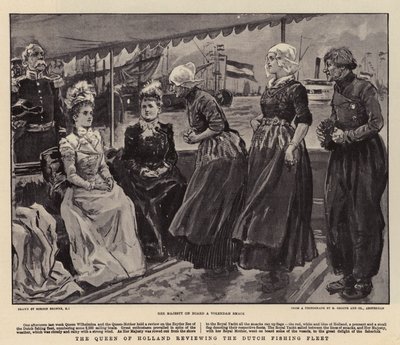 Hollannin kuningatar arvioi Alankomaiden kalastuslaivastoa tekijältä Gordon Frederick Browne