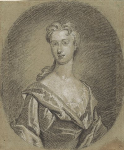 Naisen muotokuva, rintakuva, soikea tekijältä Gottfried Kneller