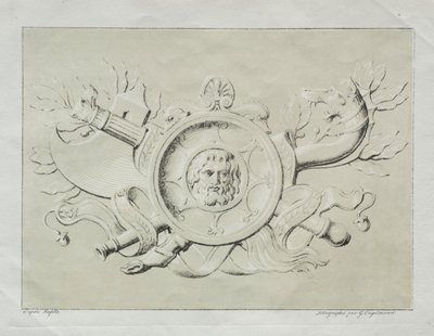 Kokoelma litografisia esseitä: A Trophy, c. 1816. tekijältä Gottfried or Godefroy Engelmann