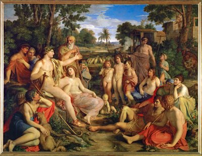 Apollo paimenten keskellä (öljy kankaalle) tekijältä Gottlieb Schick