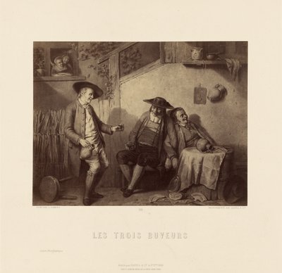 "The Three Drinkers" (Kolme juomaria), kirjoittanut L. Somers tekijältä Goupil and Cie.