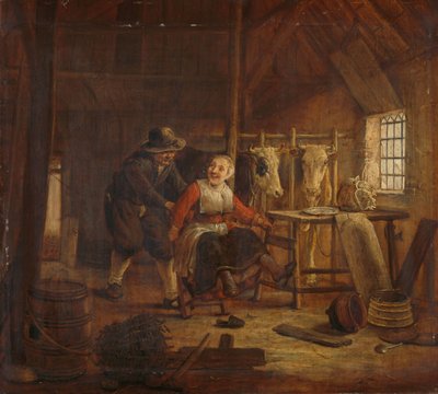 Flirttailu navetassa tekijältä Govert Dircksz. Camphuysen