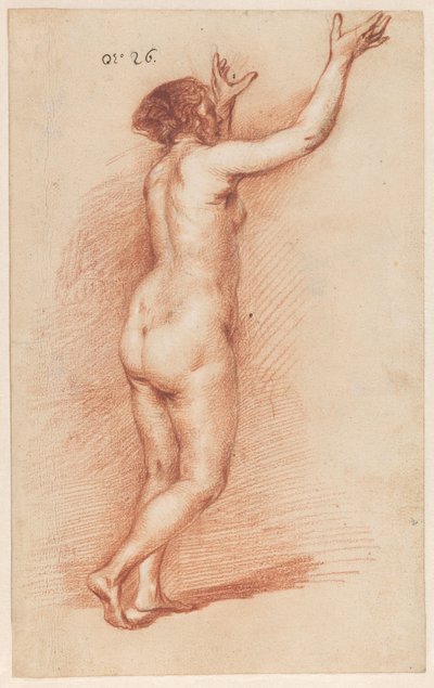 Pysyvä nainen kädet kohotettuina tekijältä Govert Flinck (attributed to)