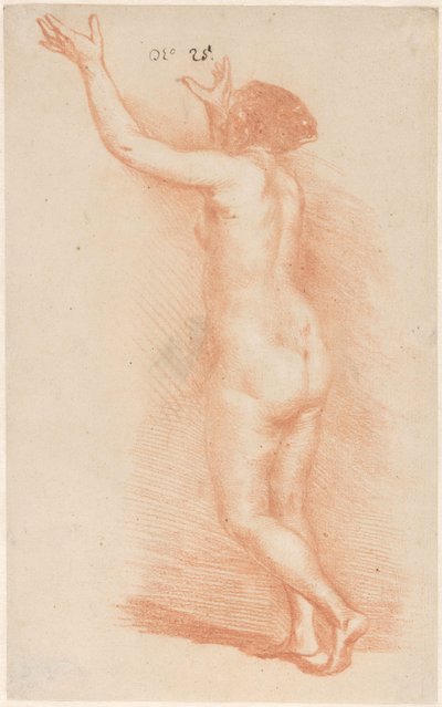 Pysyvä nainen kädet kohotettuina tekijältä Govert Flinck (attributed to)