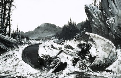 Alexander Mackenzie aloittaa Kanadan halki kulkevan reitin etsimisen hiuksia raastavalla jokimatkalla. tekijältä Graham Coton