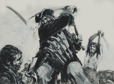 Mustaparta (guassi paperille) tekijältä Graham Coton