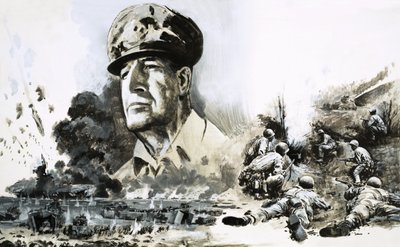 Douglas MacArthur D-Dayn maihinnousukohtausten kanssa tekijältä Graham Coton