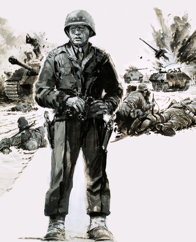 Kenraali George C. Patton (guassi paperille) tekijältä Graham Coton