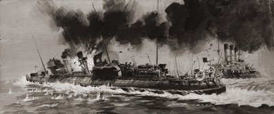Tuntematon ensimmäisen maailmansodan aikainen merisota (guassi paperille) tekijältä Graham Coton