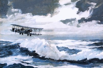Vickers Vimy ennätyksellisellä Atlantin ylittävällä lennollaan. tekijältä Graham Coton