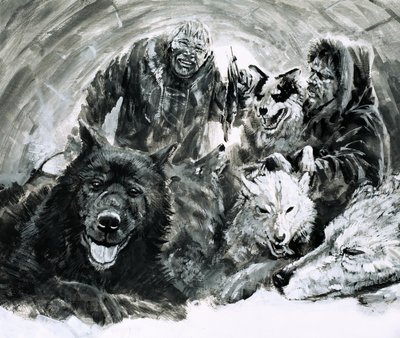 Vilhjalmar Stefansson löysi vaaleat eskimot (guassi paperille) tekijältä Graham Coton