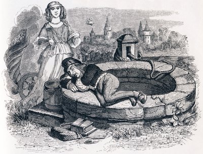Onni ja lapsi (La fortune et le jeune enfant) - La Fontainen satuja tekijältä Grandville