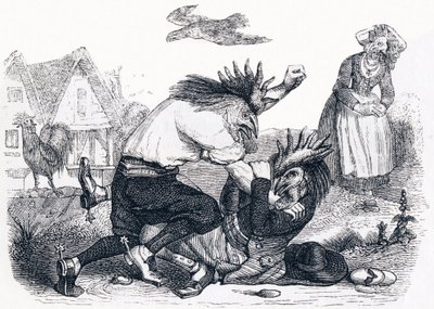 Kaksi paahtimoa - La Fontainen Fables tekijältä Grandville