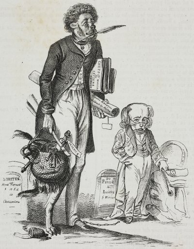 Miksi ottaa kuono pois eläimiltä?, karikatyyri Jean-Jacques Grandville (1803-1847), litografia Gaetano Riccio Poliorama Pittorescosta, n:o 38, 30. huhtikuuta tekijältä Grandville