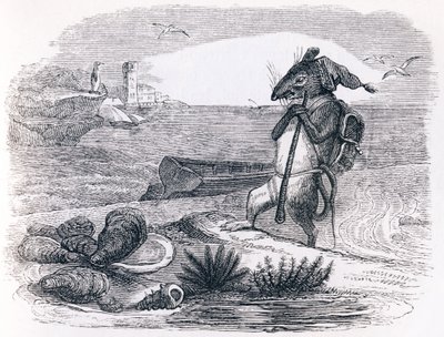 Rotta ja osteri - La Fontainen Fables tekijältä Grandville