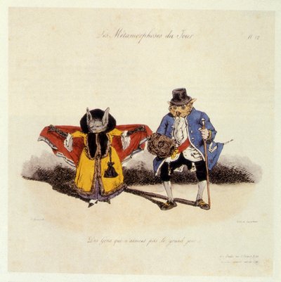 Ihmiset, jotka eivät pidä suuresta päivästä, 1854 tekijältä Grandville