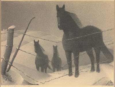 Tutkimus "Helmikuulle", 1940 tekijältä Grant Wood