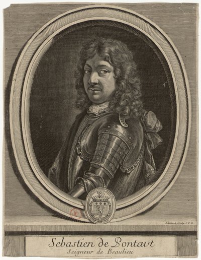 Edelinck - Sebastien de Pontaut Seigneur de Baulieu - Sebastien de Pontaut Seigneur de Baulieu tekijältä Gérard Edelinck