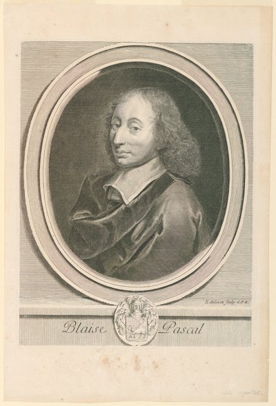 Blaise Pascalin muotokuva (1623-1662) tekijältä Gérard Edelinck