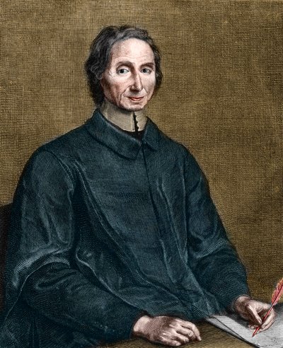 Ranskalaisen filosofin Nicolas Malebranchen (1638-1715) muotokuva. tekijältä Gérard Edelinck