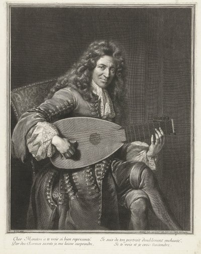 Muotokuva säveltäjä Charles Moutonista (n. 1626-1710) tekijältä Gérard Edelinck
