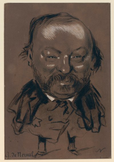 Gérard de Nerval - Nadarin karikatyyri tekijältä Gerard de Nerval