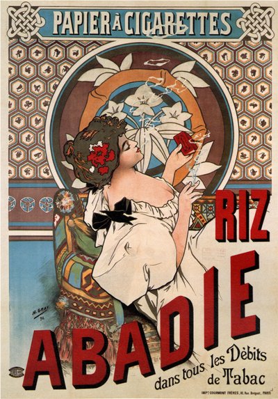 Mainosjuliste pehmopaperille Abadie, 1898 tekijältä Gray