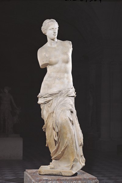 Aphrodite, "Venus de Milo", hellenistinen aika, noin 130-100 eKr. (marmori) tekijältä Greek