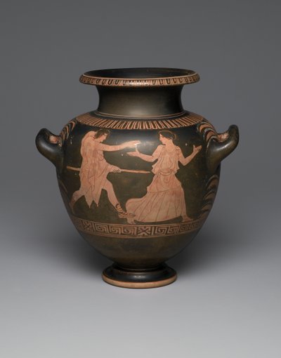 Ullakon punahahmoiset stamnos, 440-430 eKr. (keraamiset) (katso myös 342003) tekijältä Greek