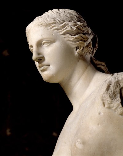 Venus de Milo, pään yksityiskohta, hellenistinen aika, noin 100 eKr marmoria tekijältä Greek