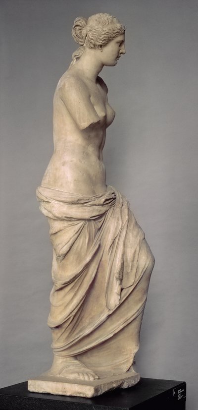 Venus de Milo, sivukuva, kreikkalainen, hellenistinen aika, n. 100-130 eKr. (marmori) (katso edestä katso 14152) tekijältä Greek