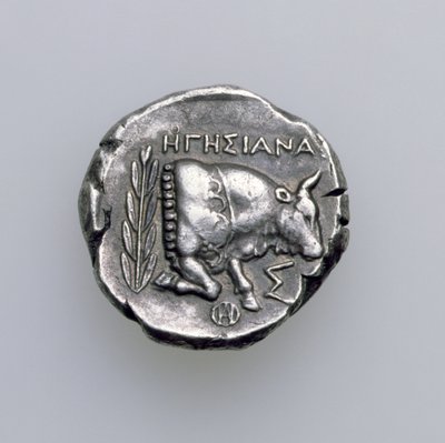 Tetradrakm Samoksen Ioniasta, härkä, n. 390 eKr. (kääntöpuoli) (hopea) (kuosi 168076) tekijältä Greek School