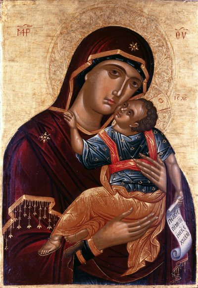 Herran Neitsyt Neitsyt Eleusa tekijältä Greek icon