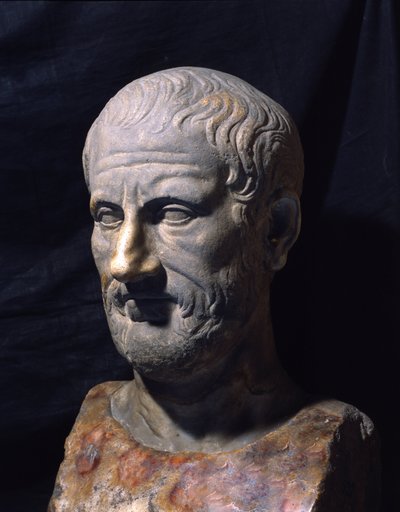 Kreikkalaisen filosofin Theophrateen (372-287 eKr.) esitys. tekijältä Greek or Roman