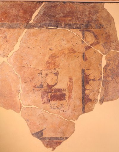 Perseus Hunter, fresko Thermosin temppelin C metopesta, Kreikasta, Kreikan sivilisaatiosta, noin 630 eaa. tekijältä Greek School
