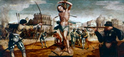 Pyhän Sebastianin marttyyrikuolema, 1500-luku tekijältä Gregorio Lopez