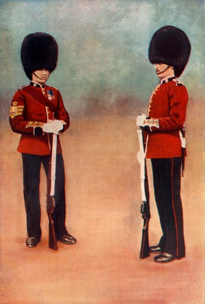 "Värikersantti ja sotamies, Scots Guards", 1900. tekijältä Gregory and Co
