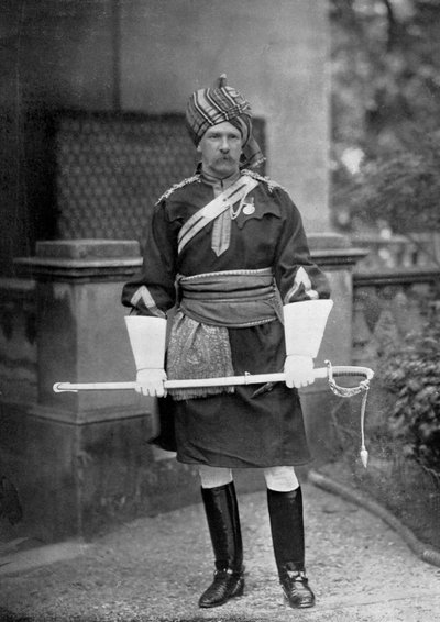 Everstiluutnantti GLR Richardson, 18. Bengal Lancersin komentaja, 1896. tekijältä Gregory and Co