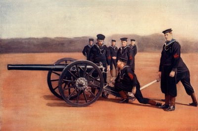 "Sighting A Naval Field Gun", 1900. tekijältä Gregory and Co