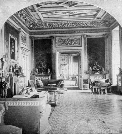 Green Drawing Room, Windsorin linna, Windsor, Berkshire, 1800-luvun loppu. tekijältä Griffiths Brothers