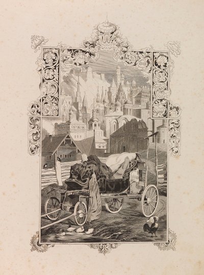 Etukappale Vladimir Sollogubin novelleen Tarantas Tarantass, 1845. tekijältä Grigori Grigorevich Gagarin