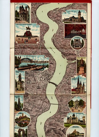 Uusin Reinin panoraama mainzista 01 tekijältä Grossh. S. Hofbuchbinderei u. Albumfabrik Eisenach Photo.Lithogr. v. Wilh.Schülz