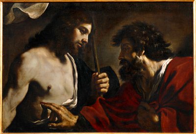 Epäilevä Thomas ... (maalaus kankaalle) tekijältä Guercino (1591-1666)