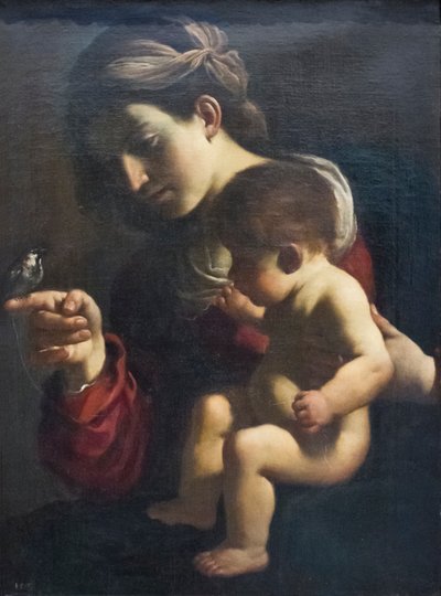 Varpunen Madonna tekijältä Guercino (1591-1666)