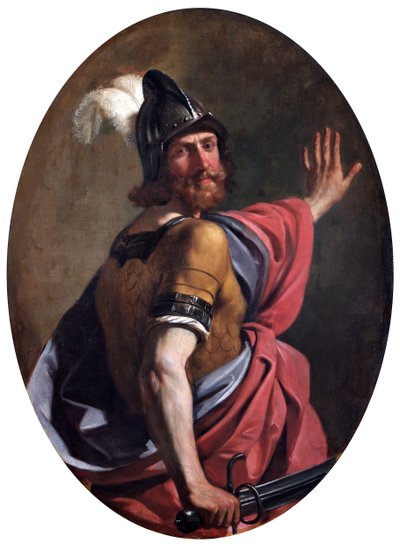 Mars soturina tekijältä Guercino (1591-1666)