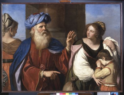 Abraham hylkäsi Hagarin ja Ismaelin, 1657 tekijältä Guercino